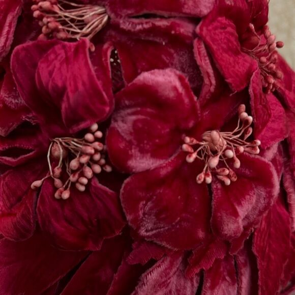 Vintage Red Floral Women's Hat - Picture 8 of 9